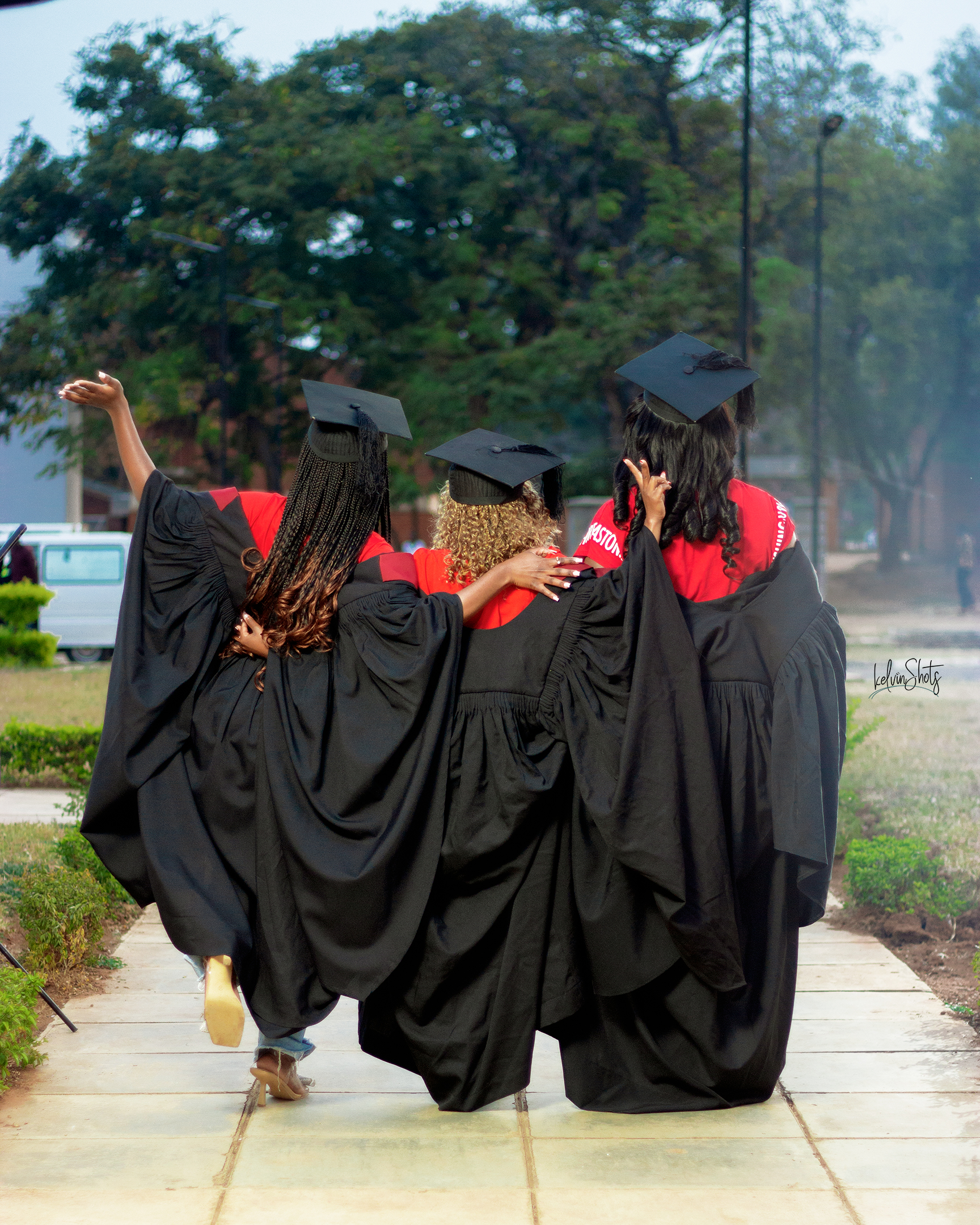 Graduated students celebrating